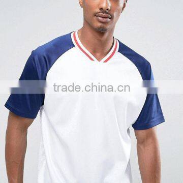 High Quality Dry-comfort Smooth Plain V-neck Baseball Shirts photo-4