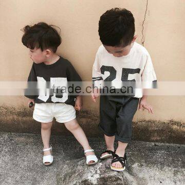 S17505A Summer T-Shirt for Kids 2017 Baby Clothes Printed Pattern T Shirt photo-2