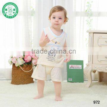 OEM wholesale 100% bamboo baby vest suit