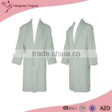 Trendy Design High Quality Mens White Terry Cloth Bathrobe