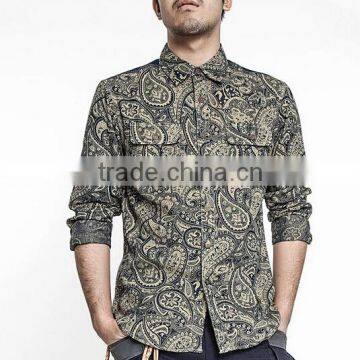 Men's paisley printed shirt