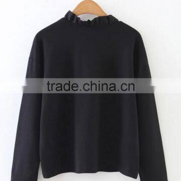 Runwaylover EY2324B Hot Sale 2017 Ladies Fashion Pure Color Blouse photo-4