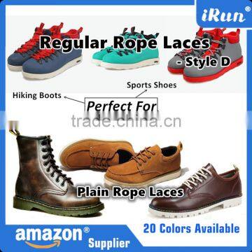 Dark Grey Polyester Yeezy Rope Laces For Runners - Plain Rope Laces Amazon Supplier - Elegant Lace for Ladies