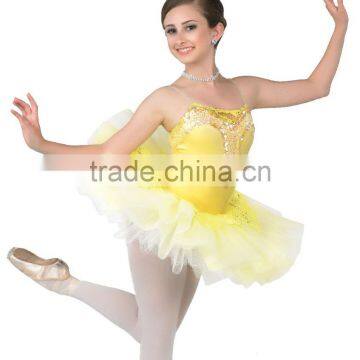 2016 Hot !!-yellow classic tiny ballet teen girl's ballet tutu