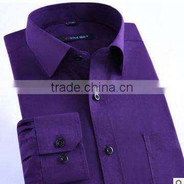 Purple color business uniform one chest pocket shirt for men fashionable new style shirt for boy beautiful shirt OEM