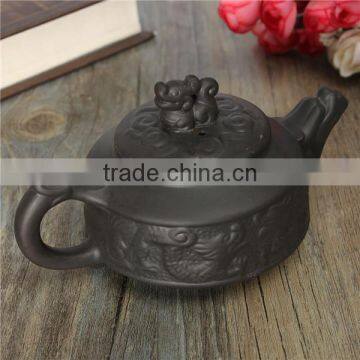New Arrival Chinese Dragon Kung Fu Tea Sets Yixing Purple Clay Teapot Black Teacup 3 Pcs/Set Tea Service High Quality Tea Set photo-2