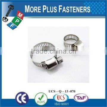 Made in Taiwan Stainless Steel thin hose clamp flexible hose clamp Amercian type