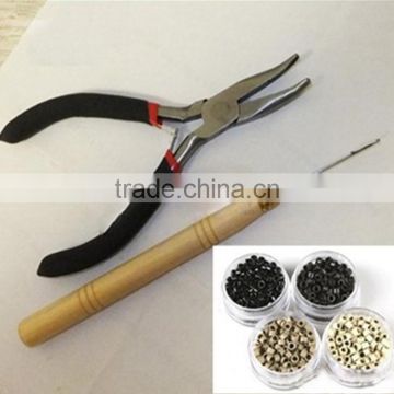 wholesale fusion hair extension pliers with three holes, micro ring hair extension plier