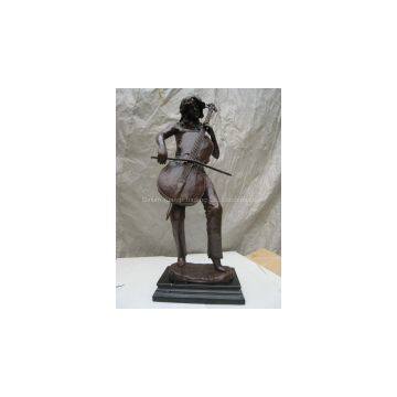 Playing Music Bronze Sculpture For Garden Decoration photo-3