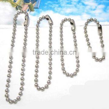 Multi Sizes Silver Tone Ball Chain With Connector For Jewelry Diy