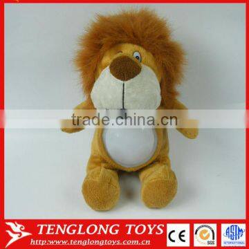 High quality stuffed lion toy fashion plush LED light toy for baby