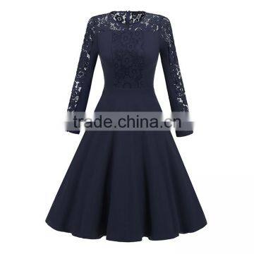 Women A Line Cocktail Dress Empire Lace Rockabilly Dress