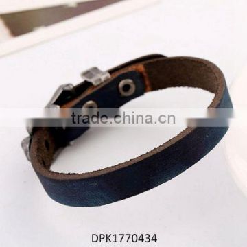 European Leather Cuffs Wholesale Super Wide Strap Punk Rocker