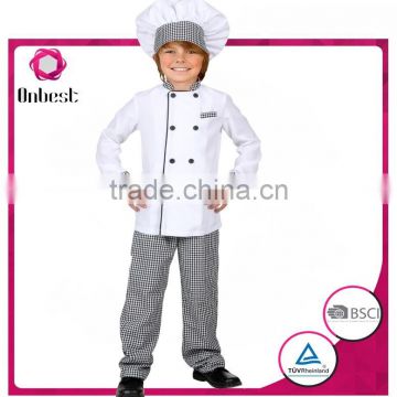 Onbest China supplier white color laborious chef halloween&carnival career costume for boys