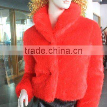 lady fashional faux fur jacket 2014