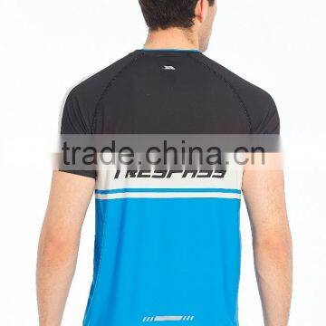 BSCI Men's UPF Sublimation Printing t Shirt Cooler Fabric 88% Polyester 12% Spandex Wholesale t Shirts photo-6