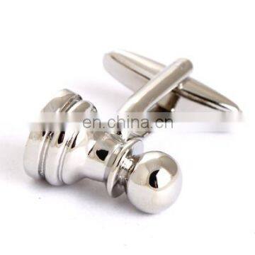 International Chess Knight and Pawn Silver Men Chess Cufflinks photo-4