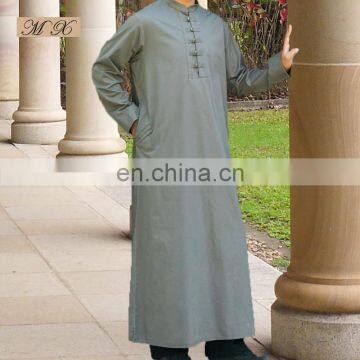 Dubai Attractive button paneted long tunic abaya for men