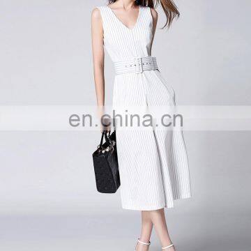 Topshop Design V Neck Stripe Pattern Jumpsuits for Women 2015 photo-2