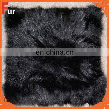 Fur Car Seat Cushion Fox Fur Black Color