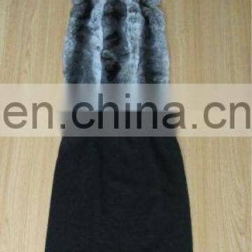 High Quality New Design Rex Rabbit Fur 100% Cheap Cashmere Scarf photo-2