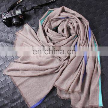 factory wholesale new style fashion lady plain color infinity cashmere scarf autumn winter women fringe embroidered scarf shawl