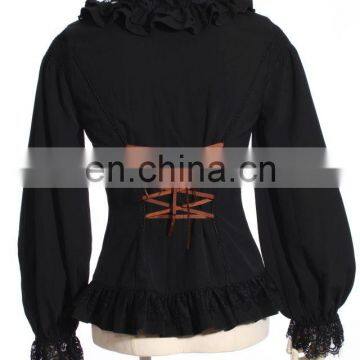 Steampunk Women's Standing Collar Longsleeve Blouse RQBL photo-3