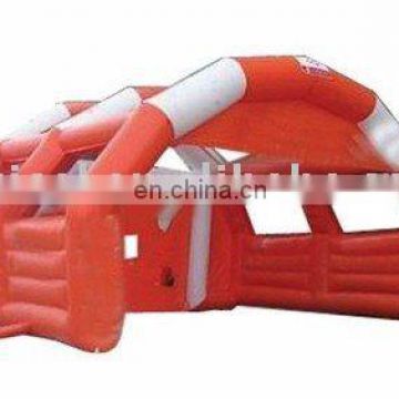 small size tunnel tent/red and white inflatable tunnel tent