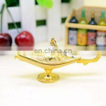 Mini Aladdin lamp figure trinket jewelry box new 2015