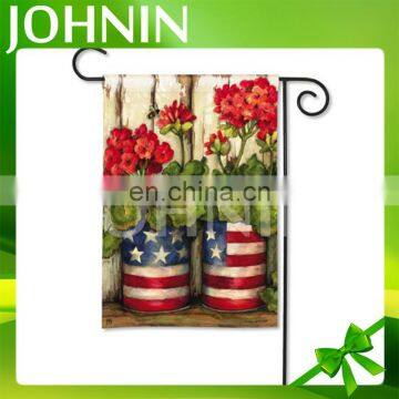 ODM 12*18 inch Polyester Sublimated Printing Custom Design Double Layer Decorative Garden Flag