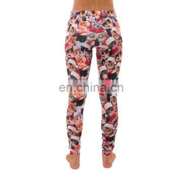 Sexy Compression Tights Dri Fit Running Push up Fitness Womens Printed Always Christmas Leggings photo-4