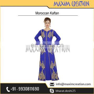 Top Rated Moroccan Party Wear Caftan With Beautiful Unique Embroidery Design 6453 photo-4