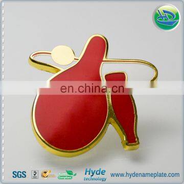 2016 Newest Custom Oval Shape Permanent Adhesive Metal Label For Handbag
