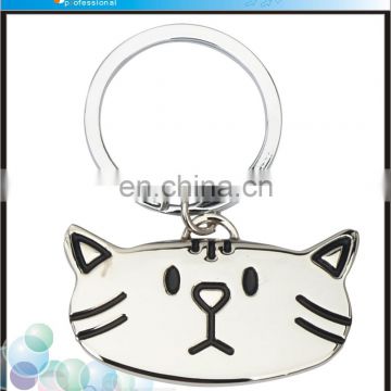 Promotional metal custom keychain item cute cat key holder