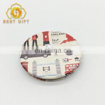 Customized Printing Mini Folding Leather Makeup Mirrors