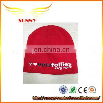 Big Red Hat Warm Winter Knitted Beanies for Christmas Gift