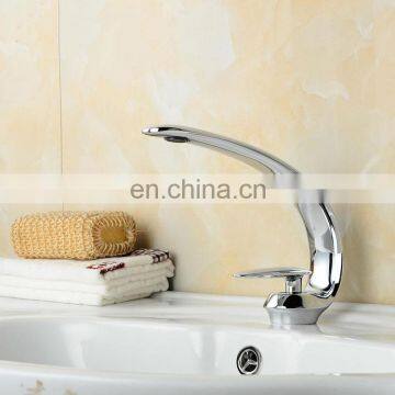 Hot Brass Cool Black Flat Curve Faucet Mixed Water Tap Hotel photo-2