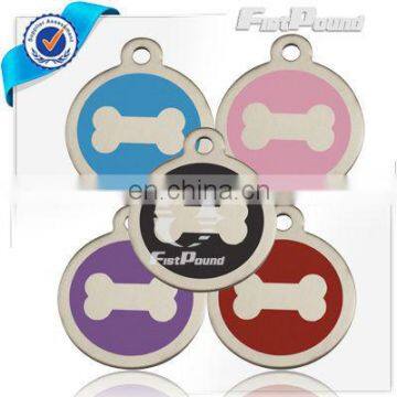 Custom Round and Bone Shape Pet Id dog tag