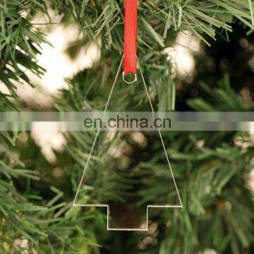 DIY flat High clear Christmas tree hanging decoration ornament acrylic hangings