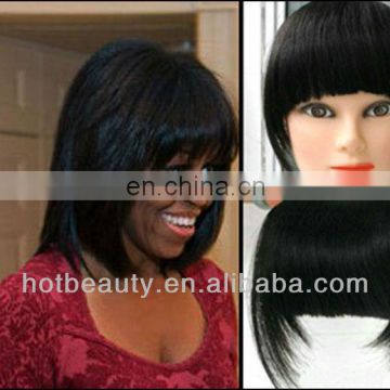 Hot beauty human hair fringe with clips, hair bang