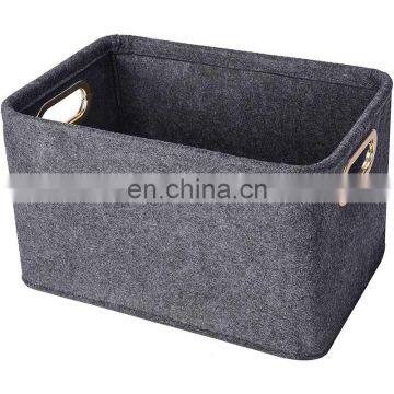 black foldable felt kids toy storage basket fabric organizer boxes storage basket clothes towels magazine felt basket storage