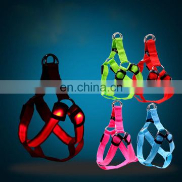 Wholesale Manufacturer Custom Rechargeable Adjustable Fashion Fashionable Light Up Nylon Led Bar Wire Wiring Pet Dog Harness