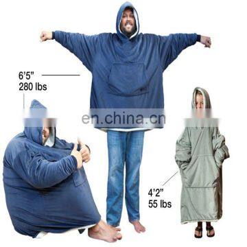 Super Soft Warm Cozy Wearable Sherpa Hoodie for Adults & Children, Reversible, Hood & Large Pocket Oversized Sweatshirt Blanket photo-3