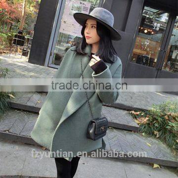 women plain woolen coat