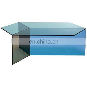 iridescent glass table top cheap modern dining table tempered safety glass table top