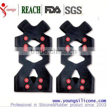 Hot sale factory price natural rubber slip resistant rubber sole shoe ice cleats grips rubber shoes cover magic spike ice grippe