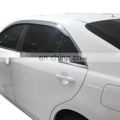 Chrome door visor side window deflector shade sun rain shield silver strips guard for Toyota camry 6 2006-2011