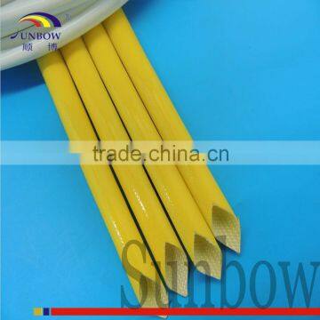 UL Approval Green Color Braided Fiberglass Sleeve Impregnated Silicone photo-5