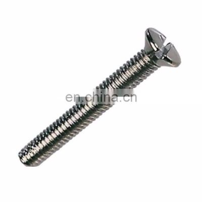 M3.5 X 40mm Nickel Plated Electrical Plug Socket Screws raised countersunk slot electrical screws