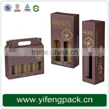 New custom clear wine glass packing box, cardboard wine box